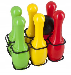 KRĘGLE 26cm 6 sztuk Z PIŁKĄ BAJA