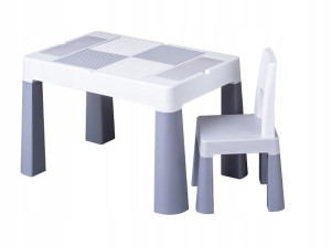 Komplet Multifun Szary Stolik + Krzesełko Tega