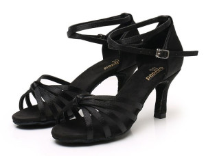 Buty Do Tańca Taneczne Wygodne 7cm - Czarne 39