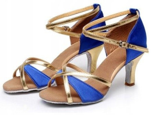 Buty Do Tańca Towarzyskiego Taneczne Modne Blue 35