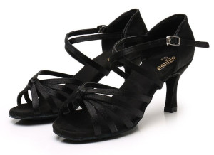 Buty Do Tańca Taneczne Wygodne 7cm Czarne Ciemne 37