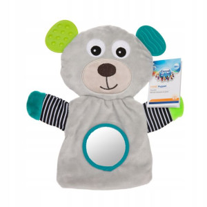Pluszowa PACYNKA z GRYZAKIEM BEAR 68/076_grey