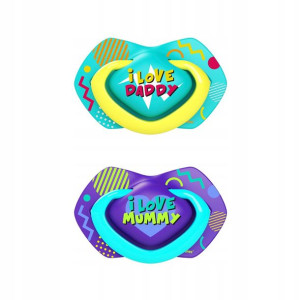 Canpol Smoczek symetryczny 18+ m, 2 szt. NEON LOVE