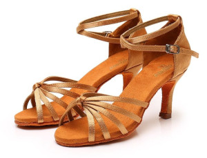 Buty Do Tańca Taneczne Wygodne 7cm - Cieliste Nude 36