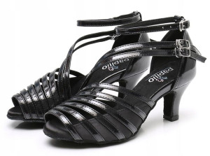 Buty Do Tańca Taneczne Delikatne Czarne Obcas 6cm 37