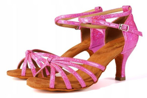 Buty Do Tańca Taneczne Latino Różowe Glamour 7cm 38