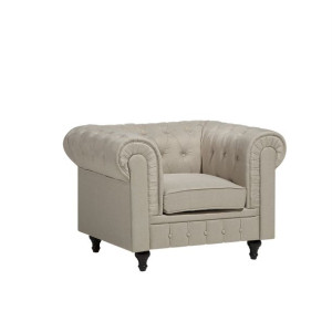 Fotel duży beżowy CHESTERFIELD