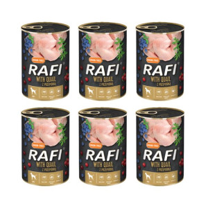 Pakiet Rafi Karma Dla Psa z Przepiórką, Borówką i Żurawiną 6 x 800 G