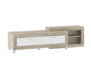 Komoda RTV GENESIS2 Front Biały Połysk MDF / Dąb Szary Craft ARDSEL