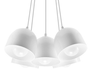 Lampa wisząca FREDDY 5 biały Zwis na Sufit E27 LED Oświetlenie Sollux