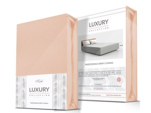 Prześcieradło jersey elastan z gumką PINK/RÓŻ/160x200x30