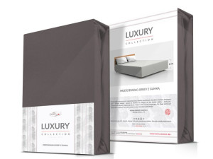 Prześcieradło jersey elastan z gumką ANTHRACITE/ANTRACYT/160x200x30