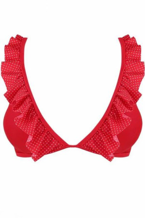 Dwuczęściowy Kostium Kąpielowy z Falbankami Caribbean 2 RED XL