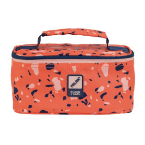 Mała torba termiczna 1,5l Milan z pojemnikiem terrazzo II eco orange
