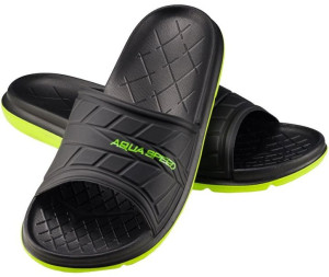 Klapki Aqua-Speed Aspen czarno-zielone kol.07
