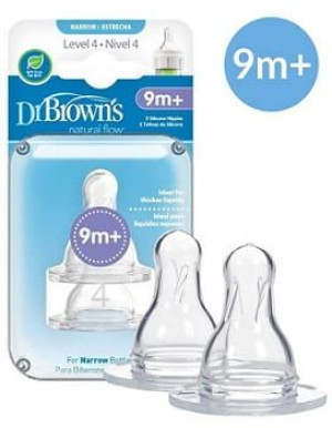 Dr. Brown's Smoczek Do Butelki Standard 9m+ Silikonowy 2 szt