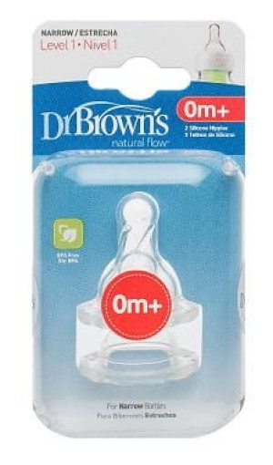 Dr. Brown's Smoczek Do Butelki Standard 0-3m Silikonowy 2 szt