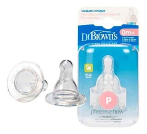 Dr. Brown's Smoczek Do Butelki Standard 0m+ Wcześniak Silikonowy 2 szt