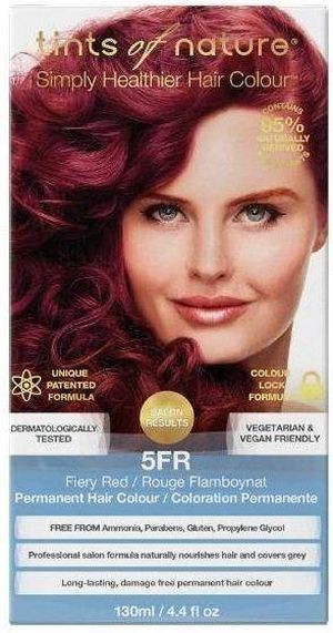 Tints of nature - Farba do włosów. Ognista czerwień eco - 130 ml