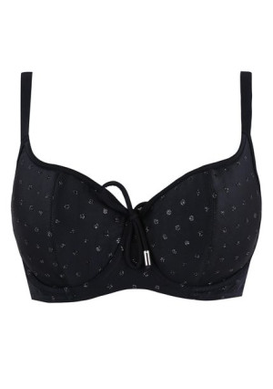 Biustonosz Kąpielowy w Brokatowe Groszki Black Stone 2 Marilyn BLACK 38B