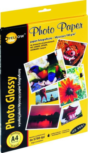 Papier Fotograficzny Błyszczący A4 180G Yellow One