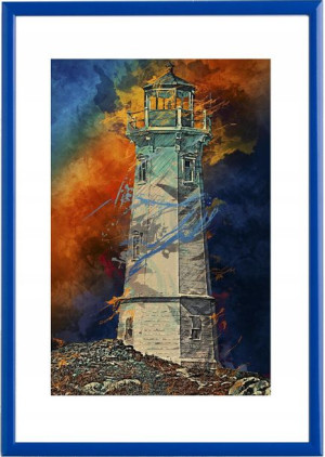 Rama aluminiowa niebieska 61x91,5 ramka 91,5x61