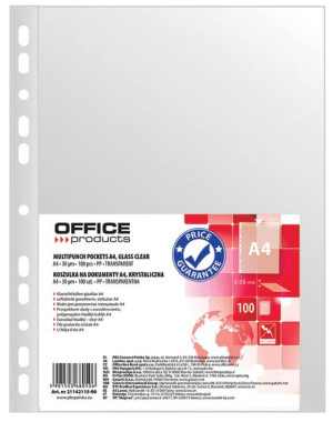 Koszulka Krystaliczna A4 Office Product/100Szt/ 30U