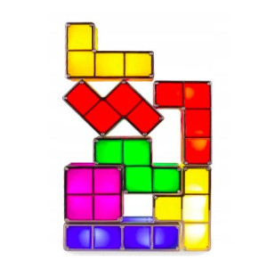 Lampka klocki Tetris neonowa