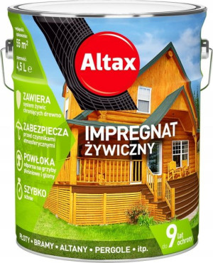 Altax Impregnat Żywiczny Do Drewna 4,5l - 10 Kolorów - 9 Lat Ochrony !