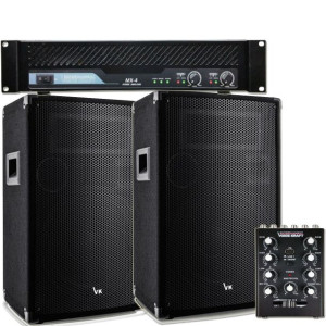 Zestaw Estradowy 1200W Kolumny + Wzmacnaicz + Mikser