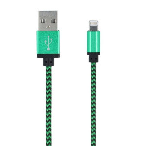 Kabel Forever do iPhone 8-PIN pleciony zielony