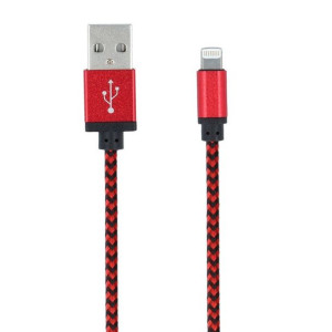 Kabel Forever do iPhone 8-PIN pleciony czerwony