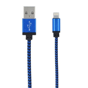 Kabel Forever do iPhone 8-PIN pleciony niebieski