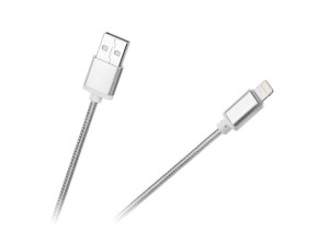 Kabel USB - Lightning M-Life do Apple iPhone nylon biały 1m
