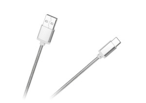 Kabel USB - USB typu C M-Life srebrny 1m
