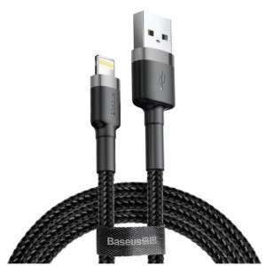 Kabel Nylonowy Baseus Cafule Lightning 1,5A czarny/szary