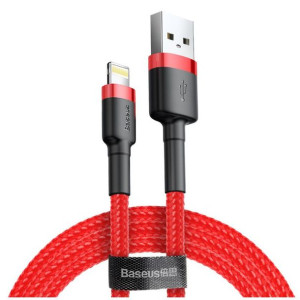 Kabel Nylonowy Baseus Cafule Lightning 1,5A czerwony