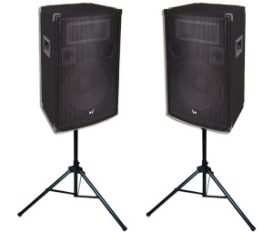 Kolumny Estradowe Voice Kraft 1200W + Statywy Głośnikowe
