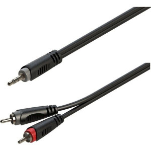 Kabel 2x RCA - Jack 3,5mm stereo 6m