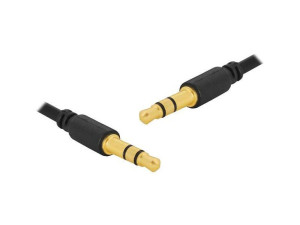 Kabel jack 3.5mm - jack 3.5mm czarny 1m