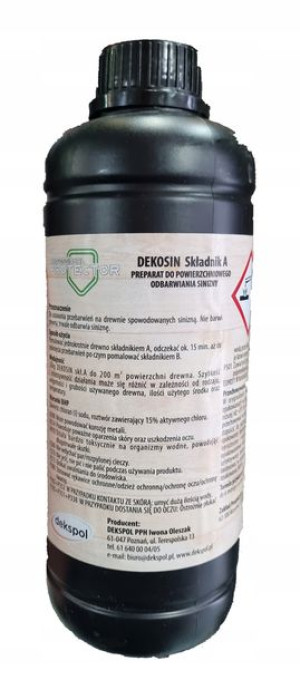 Dekosin A 1kg Odszarzacz Do Drewna - Odbarwia Siniznę - Naturalny Kolor