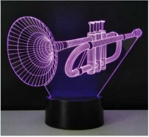 Lampka Nocna 3d Trąbka Pilot Prezent