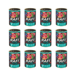 Pakiet Rafi Junior z Jagnięciną, Borówką i Żurawiną 12 x 400 G
