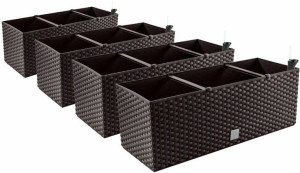 4x Donica skrzynia balkonowa RATO CASE DRTC600 Doniczka + system UMBRA