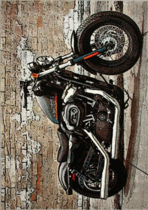 Dywan obrazkowy motocykl chopper Harley  160x230