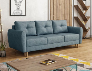 Sofa Kanapa Skandynawska MANSTAD sprężyna pojemnik funkcja spania