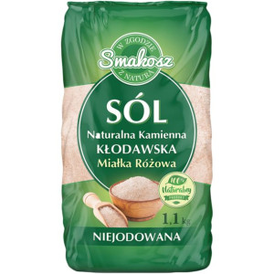Sól Naturalna Kamienna Kłodawska Miałka Różowa Niejodowana 1,1 kg - Smakosz
