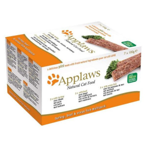 Applaws Cat Pate Multipack Turkey, Beef & Ocean Fish 7x100g