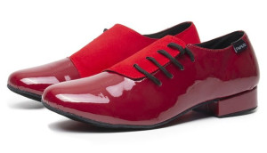 Męskie Buty Do Tańca Taneczne Skórzane Czerwone 42