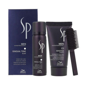 WELLA SP Men zestaw do eliminacji siwizny pigment Czarny 30ml+60ml